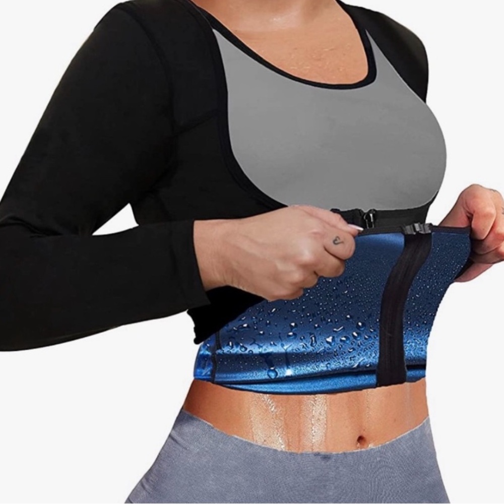 Black and Gray Sauna Waist Trainer